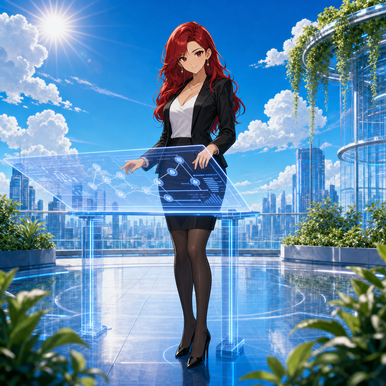 Red-haired Transaction Banking Agent